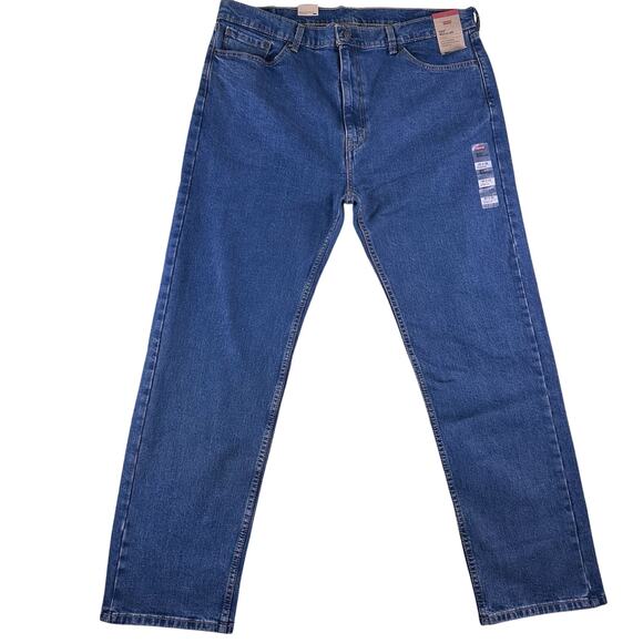 NWT Levi's Mens 505 Jeans Regular Fit Stretch Denim Blue 40x32 - Picture 1 of 16
